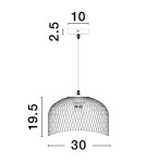 Single pendant lamps - Luces Exclusivas BAQUE Pendant Modern White 1xE27 max 12W LE43432 - product 3