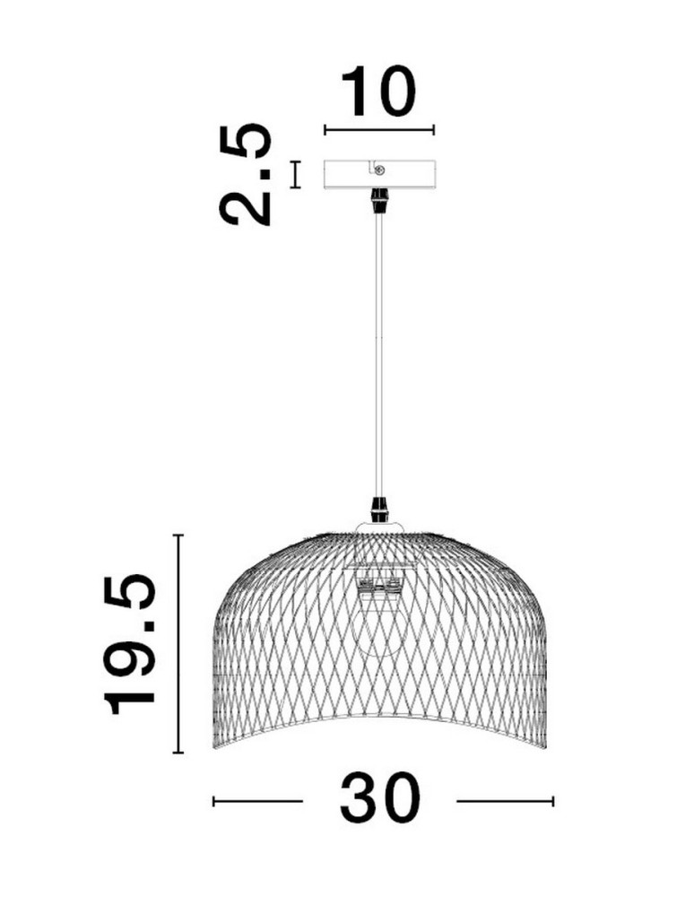 Single pendant lamps - Luces Exclusivas BAQUE Pendant Modern White 1xE27 max 12W LE43432 - product kolory-swiatla.pl 3