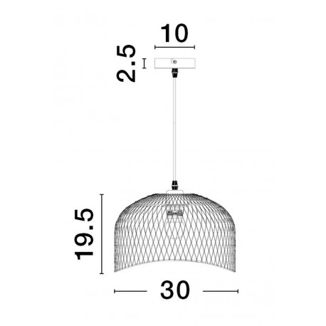 Luces Exclusivas BAQUE Wisząca Nowoczesna biały 1xE27 max 12W LE43432