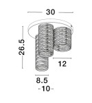 Ceiling lamps - Luces Exclusivas BARRA Modern Ceiling Black 3xE14 max 5W LE43435 - product 2