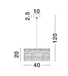 Lampy wiszące - Luces Exclusivas BARRA Wisząca Nowoczesna złoty i odcienie złota 2xE27 max 12W LE43436 - produkt 2