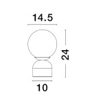 Nightlights - Luces Exclusivas ORILLA Table white 1xE14 max 12W LE43440 - product 3