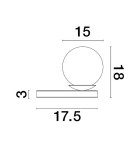 Decorative table lamps - Luces Exclusivas MERINO Table grey and shades of grey 1xE14 max 5W LE43441 - product 3