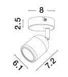 Bathroom wall lamps - Luces Exclusivas ACALAN Wall Bathroom IP44 white 1xGU10 max 10W LE43448 - product 2