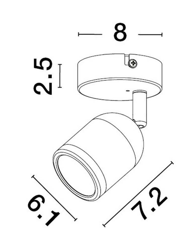 Bathroom wall lamps - Luces Exclusivas ACALAN Wall Bathroom IP44 white 1xGU10 max 10W LE43448 - product kolory-swiatla.pl 2
