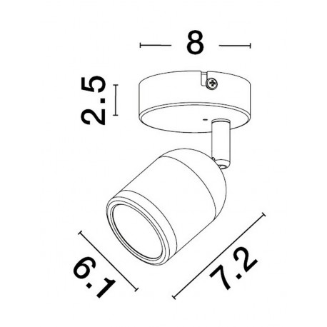 Luces Exclusivas ACALAN Ścienna Łazienkowa IP44 biały 1xGU10 max 10W LE43448