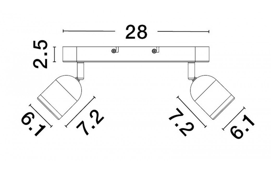 Luces Exclusivas ACALAN Ścienna Łazienkowa IP44 czarny 2xGU10 max 10W LE43449