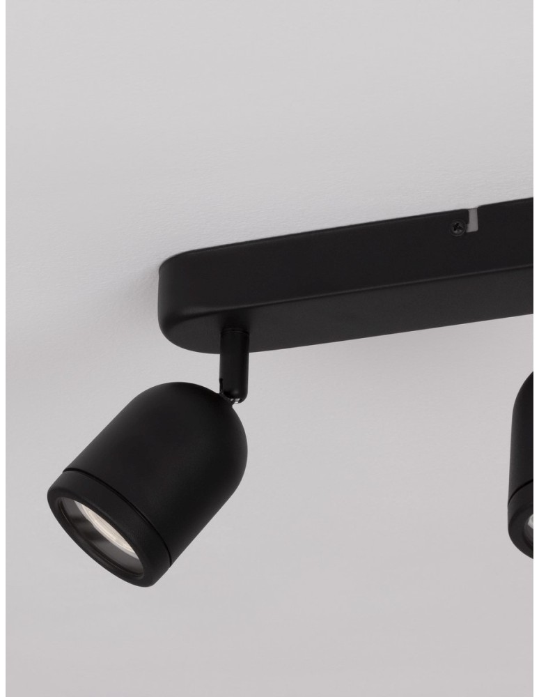 Bathroom ceiling lamps - Luces Exclusivas ACALAN Wall Bathroom IP44 black 3xGU10 max 10W LE43451 - product kolory-swiatla.pl 2