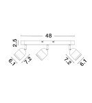 Bathroom ceiling lamps - Luces Exclusivas ACALAN Wall Bathroom IP44 black 3xGU10 max 10W LE43451 - product 3