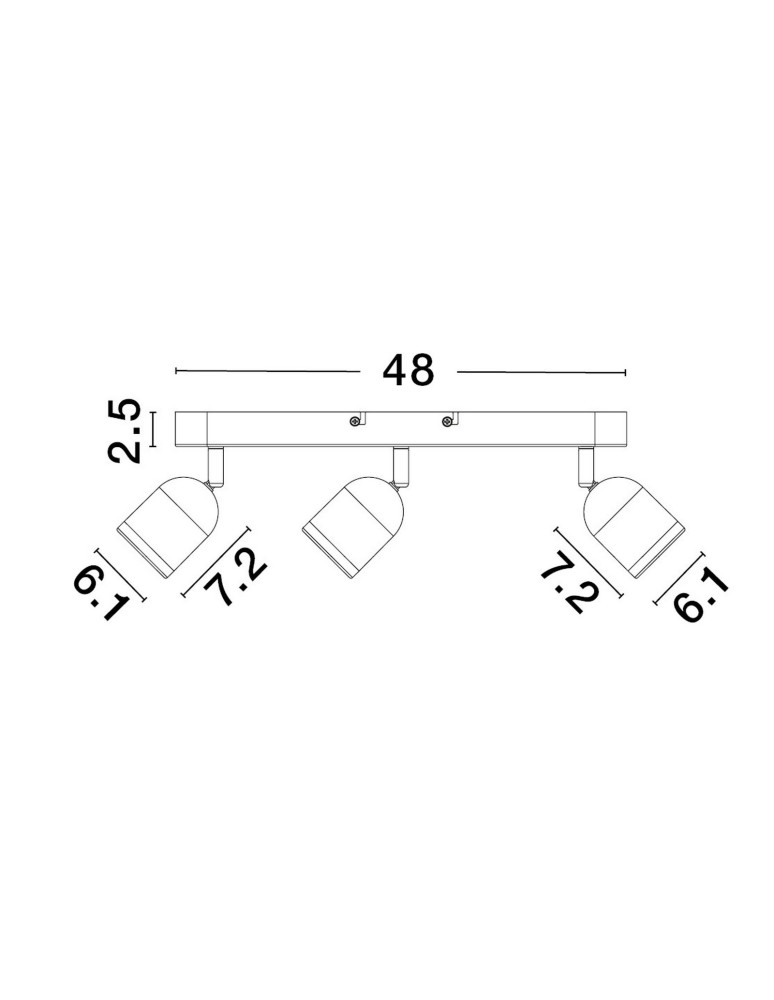 Bathroom ceiling lamps - Luces Exclusivas ACALAN Wall Bathroom IP44 black 3xGU10 max 10W LE43451 - product kolory-swiatla.pl 3