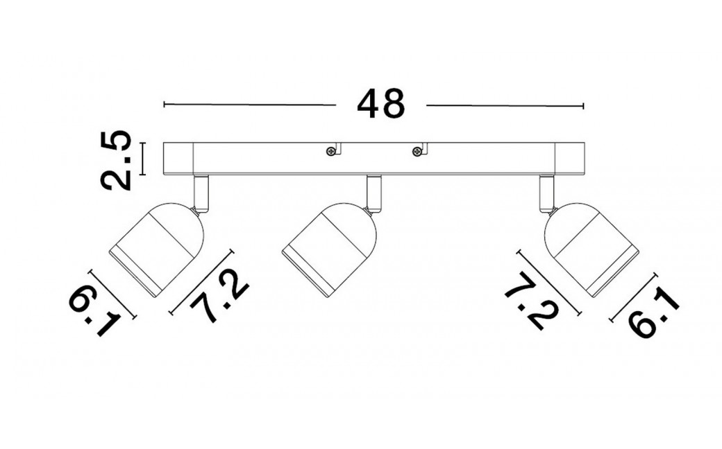 Luces Exclusivas ACALAN Ścienna Łazienkowa IP44 czarny 3xGU10 max 10W LE43451