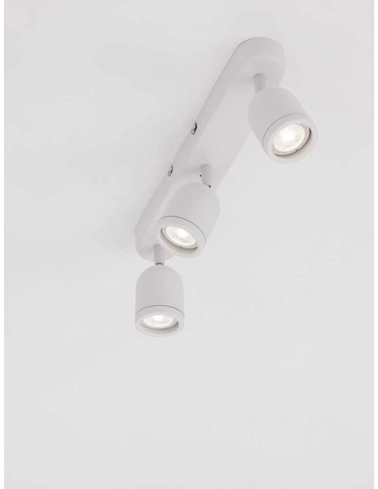 Bathroom ceiling lamps - Luces Exclusivas ACALAN Wall Bathroom IP44 white 3xGU10 max 10W LE43452 - product kolory-swiatla.pl 2