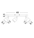 Bathroom ceiling lamps - Luces Exclusivas ACALAN Wall Bathroom IP44 white 3xGU10 max 10W LE43452 - product 3