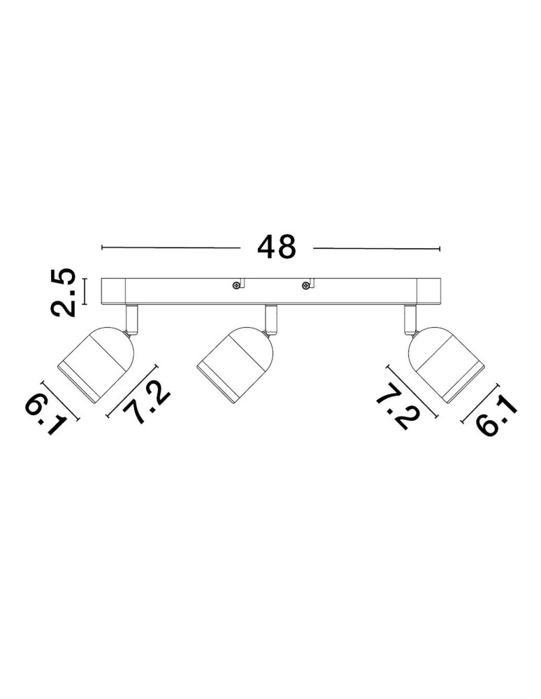 Bathroom ceiling lamps - Luces Exclusivas ACALAN Wall Bathroom IP44 white 3xGU10 max 10W LE43452 - product kolory-swiatla.pl 3