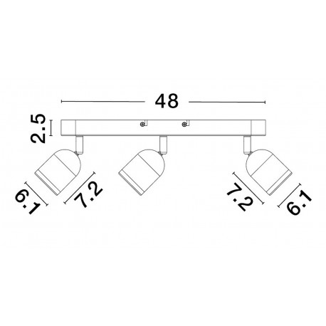 Luces Exclusivas ACALAN Ścienna Łazienkowa IP44 biały 3xGU10 max 10W LE43452