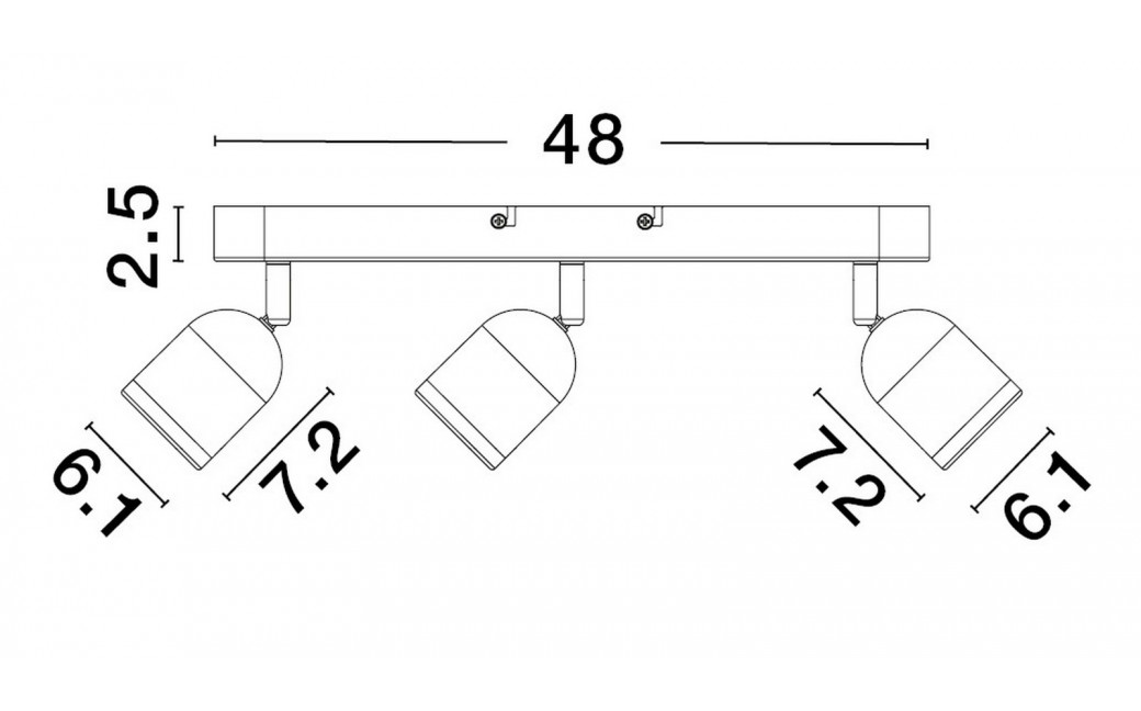 Luces Exclusivas ACALAN Ścienna Łazienkowa IP44 biały 3xGU10 max 10W LE43452