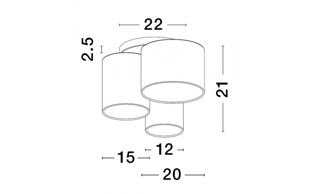 Luces Exclusivas ACALCO Sufitowa Nowoczesna biały 3xE27 max 12W LE43454