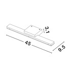 Bathroom wall lamps - Luces Exclusivas ACANOA Wall Bathroom IP44 white 1xLED max 12W 3000K LE43455 - product 2