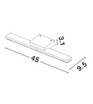 Bathroom wall lamps - Luces Exclusivas ACANOA Wall Bathroom IP44 grey and shades of grey 1xLED max 12W 3000K LE43456 - product 2