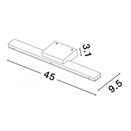 Luces Exclusivas ACANOA Ścienna Łazienkowa IP44 szary i odcienie szarości 1xLED max 12W 3000K LE43456