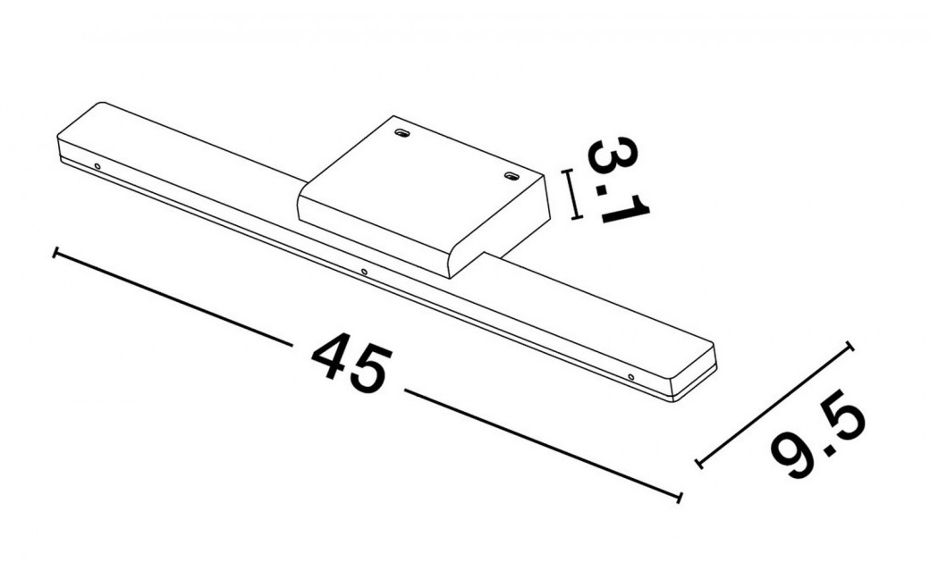 Luces Exclusivas ACANOA Ścienna Łazienkowa IP44 szary i odcienie szarości 1xLED max 12W 3000K LE43456