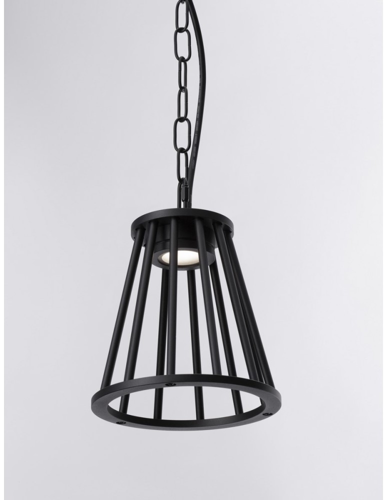 Pendant lamps - Luces Exclusivas ACEVES Outdoor Pendant IP65 black 1xLED max 6W 3000K LE73511 - product kolory-swiatla.pl 2