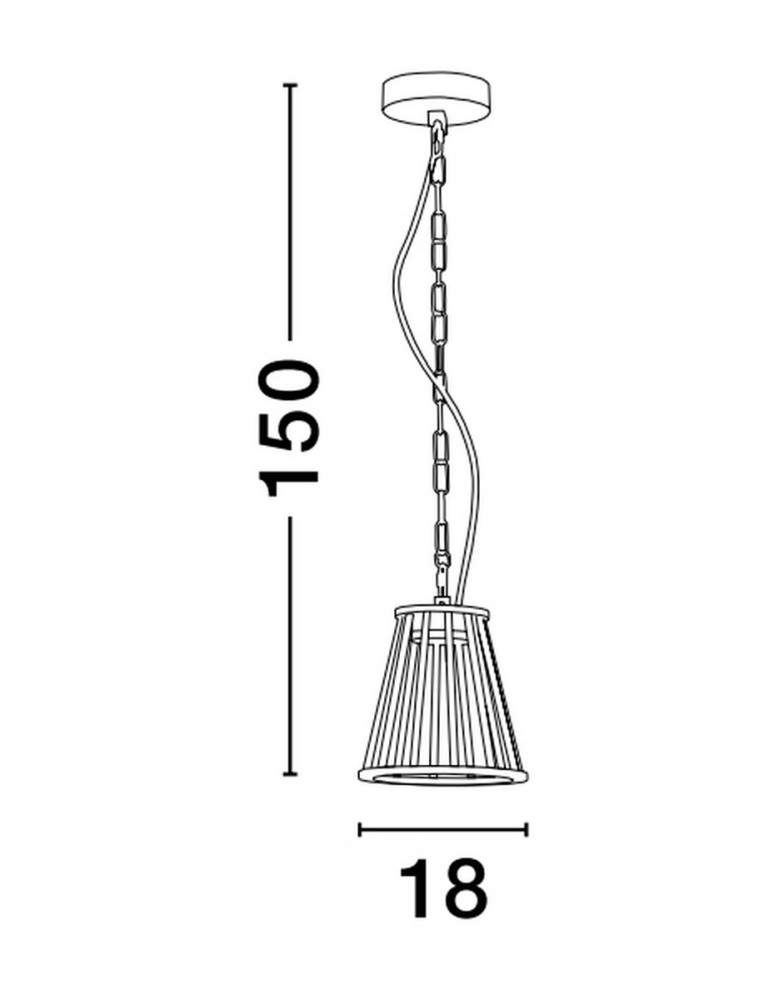 Pendant lamps - Luces Exclusivas ACEVES Outdoor Pendant IP65 black 1xLED max 6W 3000K LE73511 - product kolory-swiatla.pl 3