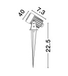 Lampy ogrodowe wbijane w ziemię (z klinem) - Luces Exclusivas ACUCHA Zewnętrzna Stojąca IP65 czarny 1xLED max 10W 3000K LE73533 - produkt 2