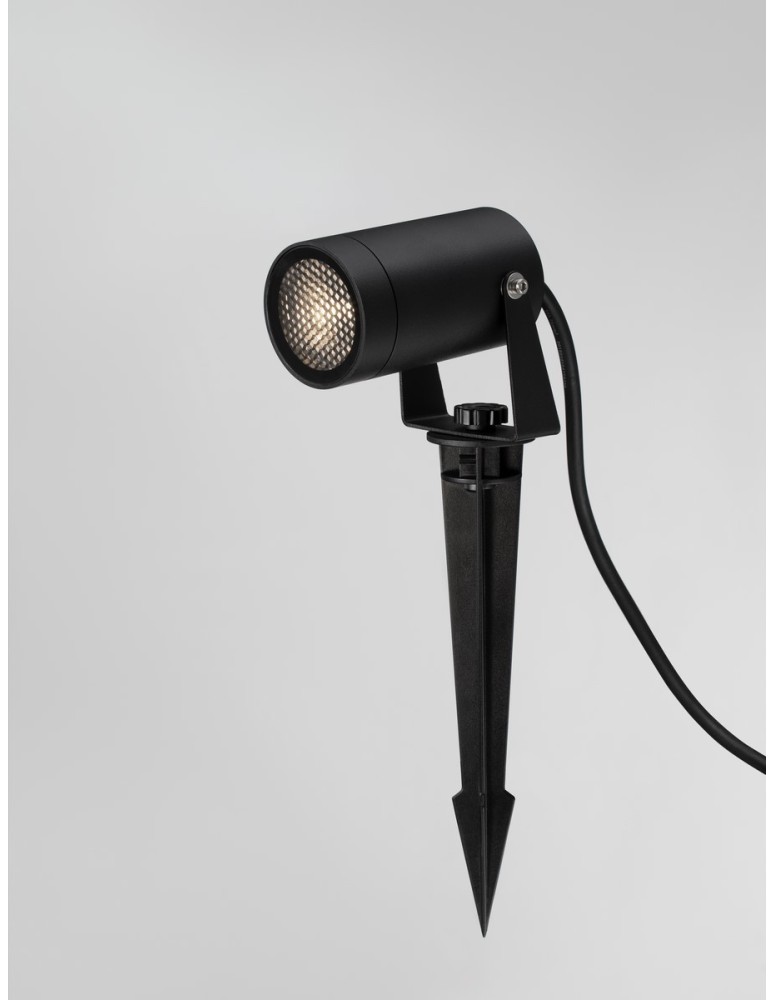 Lampy ogrodowe wbijane w ziemię (z klinem) - Luces Exclusivas ACUCHA BASE Zewnętrzna Stojąca IP65 czarny 1xGU10 max 10W LE73534 - produkt kolory-swiatla.pl 2