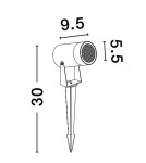 Garden lamps driven into the ground (with wedge) - Luces Exclusivas ACUCHA BASE Outdoor Standing IP65 black 1xGU10 max 10W LE73534 - product 3