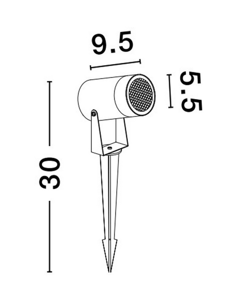 Lampy ogrodowe wbijane w ziemię (z klinem) - Luces Exclusivas ACUCHA BASE Zewnętrzna Stojąca IP65 czarny 1xGU10 max 10W LE73534 - produkt kolory-swiatla.pl 3