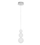 Pendant lamps - Luces Exclusivas MOCA Pendant Modern silver and silver shades 1xLED max 11W 3000K LE43465 - product 1