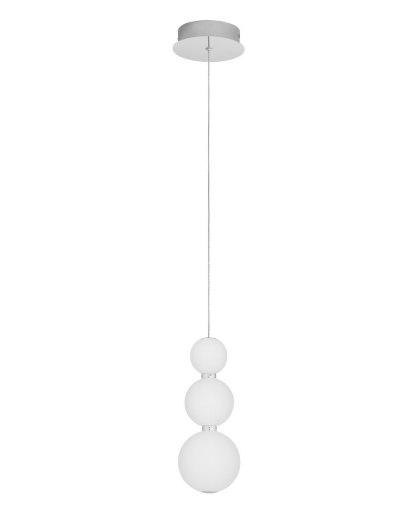 Pendant lamps - Luces Exclusivas MOCA Pendant Modern silver and silver shades 1xLED max 11W 3000K LE43465 - product kolory-swiatla.pl 1