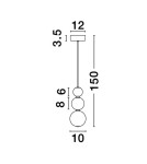 Pendant lamps - Luces Exclusivas MOCA Pendant Modern silver and silver shades 1xLED max 11W 3000K LE43465 - product 2