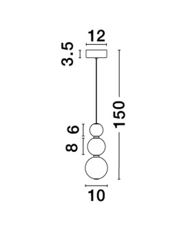Luces Exclusivas MOCA Pendant Modern silver and silver shades 1xLED max 11W 3000K LE43465 - product 2