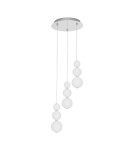 Pendant lamps - Luces Exclusivas MOCA Pendant Modern silver and silver shades 1xLED max 23W 3000K LE43466 - product 1