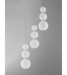 Pendant lamps - Luces Exclusivas MOCA Pendant Modern silver and silver shades 1xLED max 23W 3000K LE43466 - product 2