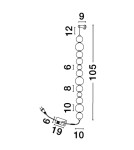 Kinkiety - Luces Exclusivas MOCA Ścienna Nowoczesna srebrny i odcienie srebra 1xLED max 42W 3000K LE43467 - produkt 4