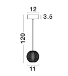 Lampy wiszące - Luces Exclusivas CANA Wisząca Nowoczesna srebrny i odcienie srebra 1xLED max 6W 3200K LE43471 - produkt 5