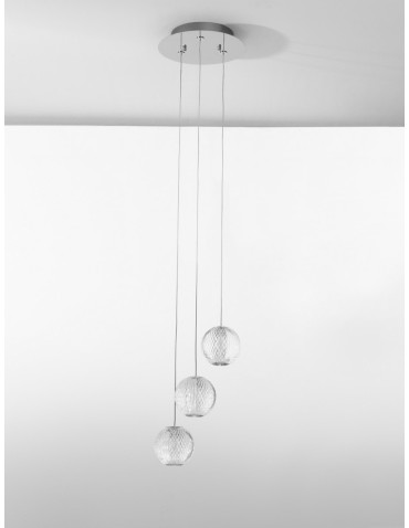 Luces Exclusivas CANA Pendant Modern silver and silver shades 1xLED max 16W 3200K LE43472 - product 2