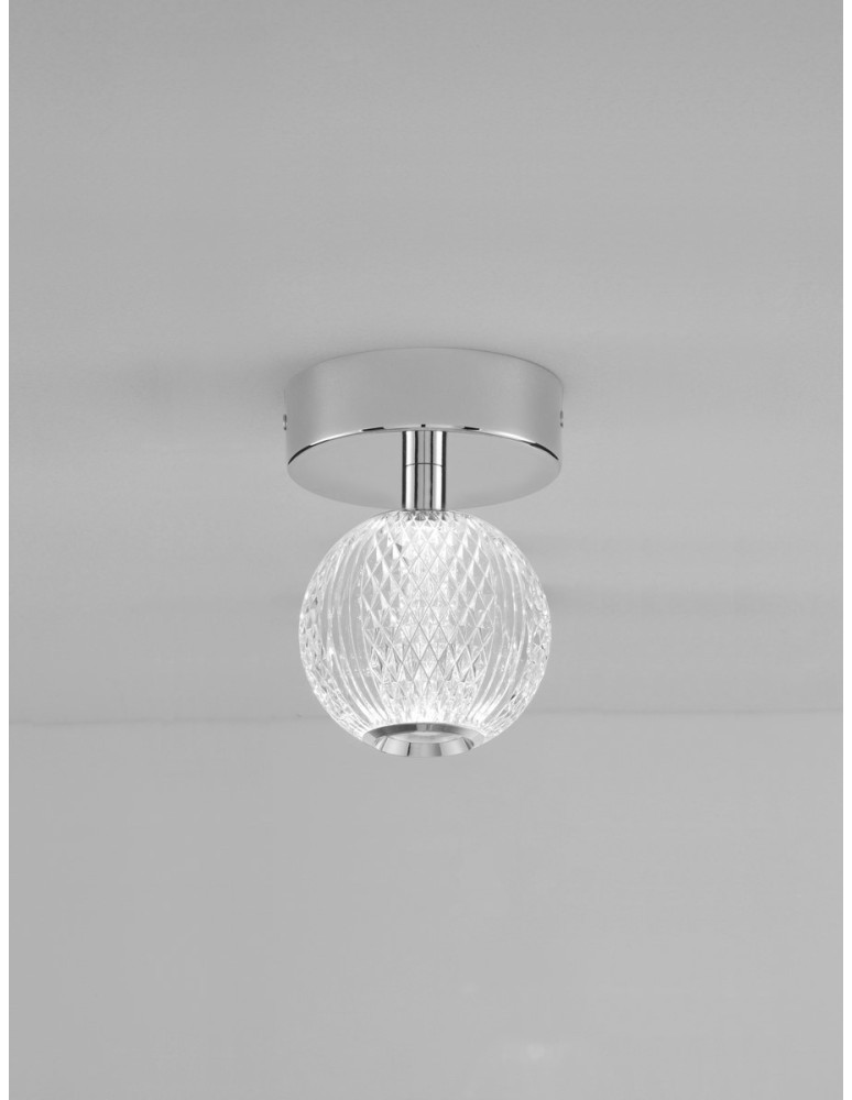 Ceiling lamps - Luces Exclusivas PONCE Ceiling Modern silver and silver shades 1xLED max 6W 3200K LE43474 - product kolory-swiatla.pl 2