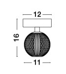 Ceiling lamps - Luces Exclusivas PONCE Ceiling Modern silver and silver shades 1xLED max 6W 3200K LE43474 - product 3