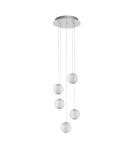 Pendant lamps - Luces Exclusivas CANA Pendant Modern silver and silver tones 1xLED max 26W 3200K LE43475 - product 1