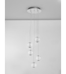 Pendant lamps - Luces Exclusivas CANA Pendant Modern silver and silver tones 1xLED max 26W 3200K LE43475 - product 3