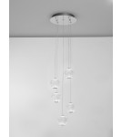 Pendant lamps - Luces Exclusivas CANA Pendant Modern silver and silver tones 1xLED max 26W 3200K LE43475 - product 4