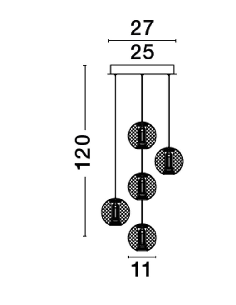 Pendant lamps - Luces Exclusivas CANA Pendant Modern silver and silver tones 1xLED max 26W 3200K LE43475 - product kolory-swiatla.pl 6