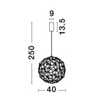 Pendant lamps - Luces Exclusivas ALTA Pendant Modern Black 1xLED max 21W 3000K LE43476 - product 2
