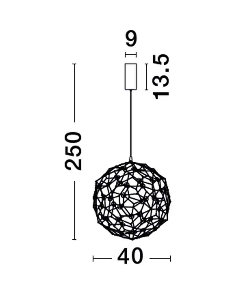 Pendant lamps - Luces Exclusivas ALTA Pendant Modern Black 1xLED max 21W 3000K LE43476 - product kolory-swiatla.pl 2