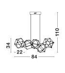 Pendant lamps - Luces Exclusivas ASIS Pendant Modern Black 1xLED max 25W 3000K LE43478 - product 2