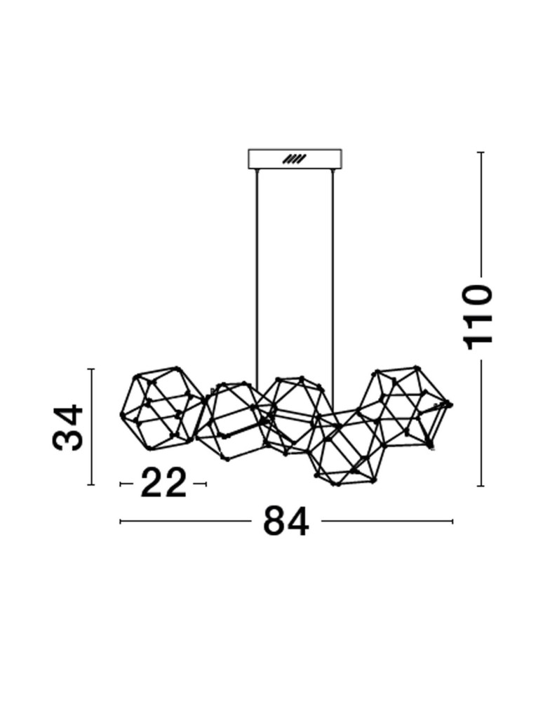 Pendant lamps - Luces Exclusivas ASIS Pendant Modern Black 1xLED max 25W 3000K LE43478 - product kolory-swiatla.pl 2